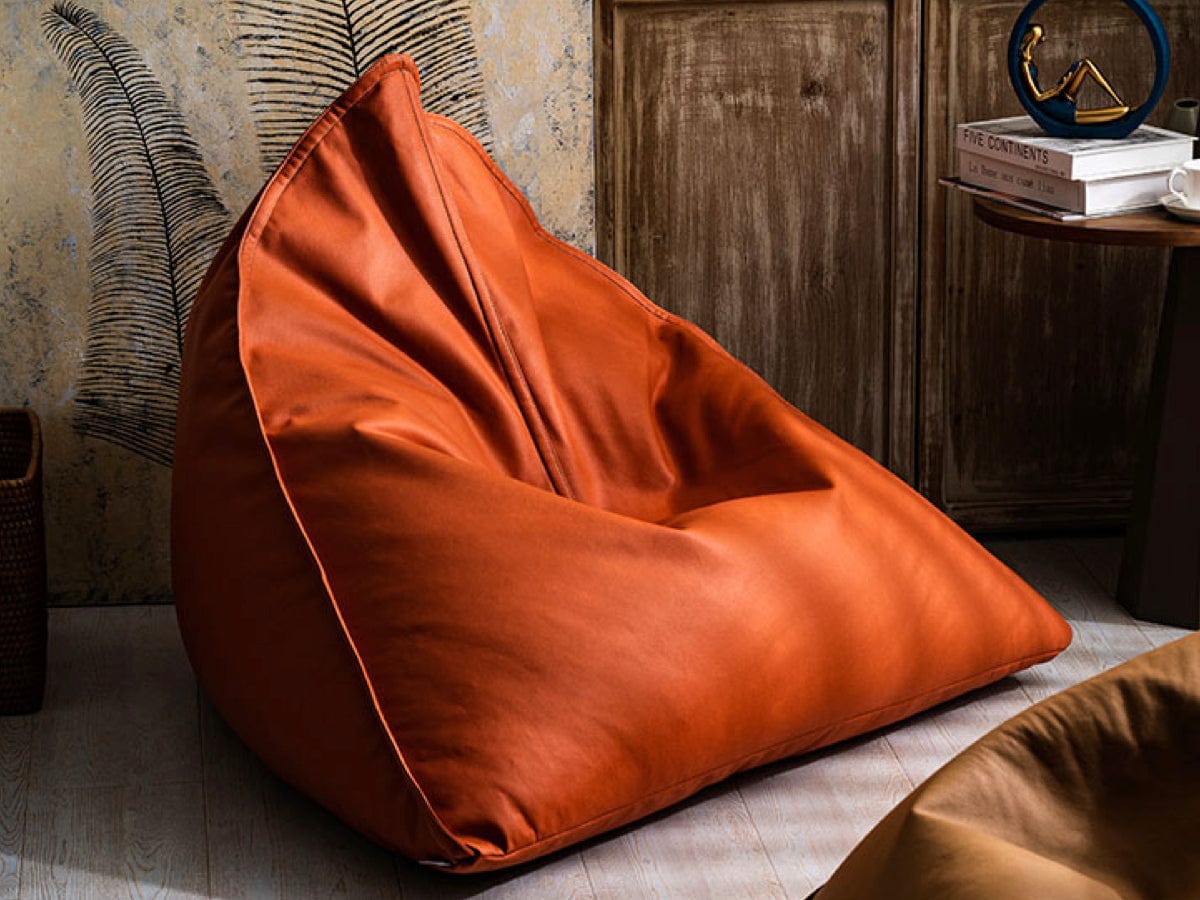 Pouf Poire Cuir Blanc