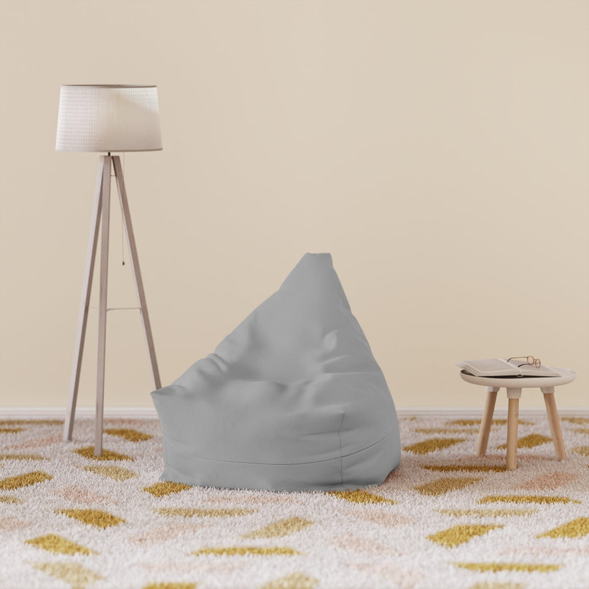 Pouf Poire Gris Clair 27" × 30" × 25" / Without insert