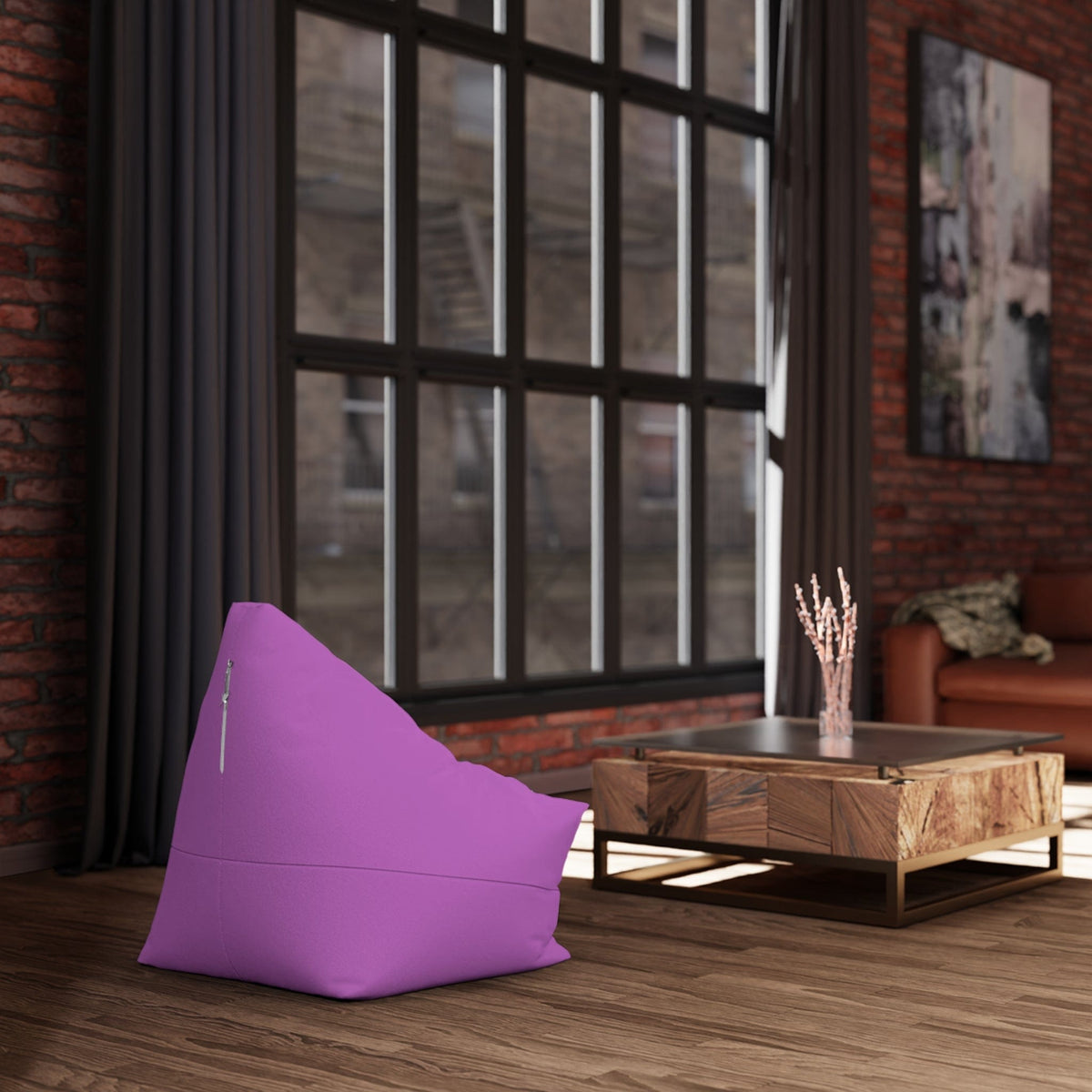 Pouf Poire Mauve