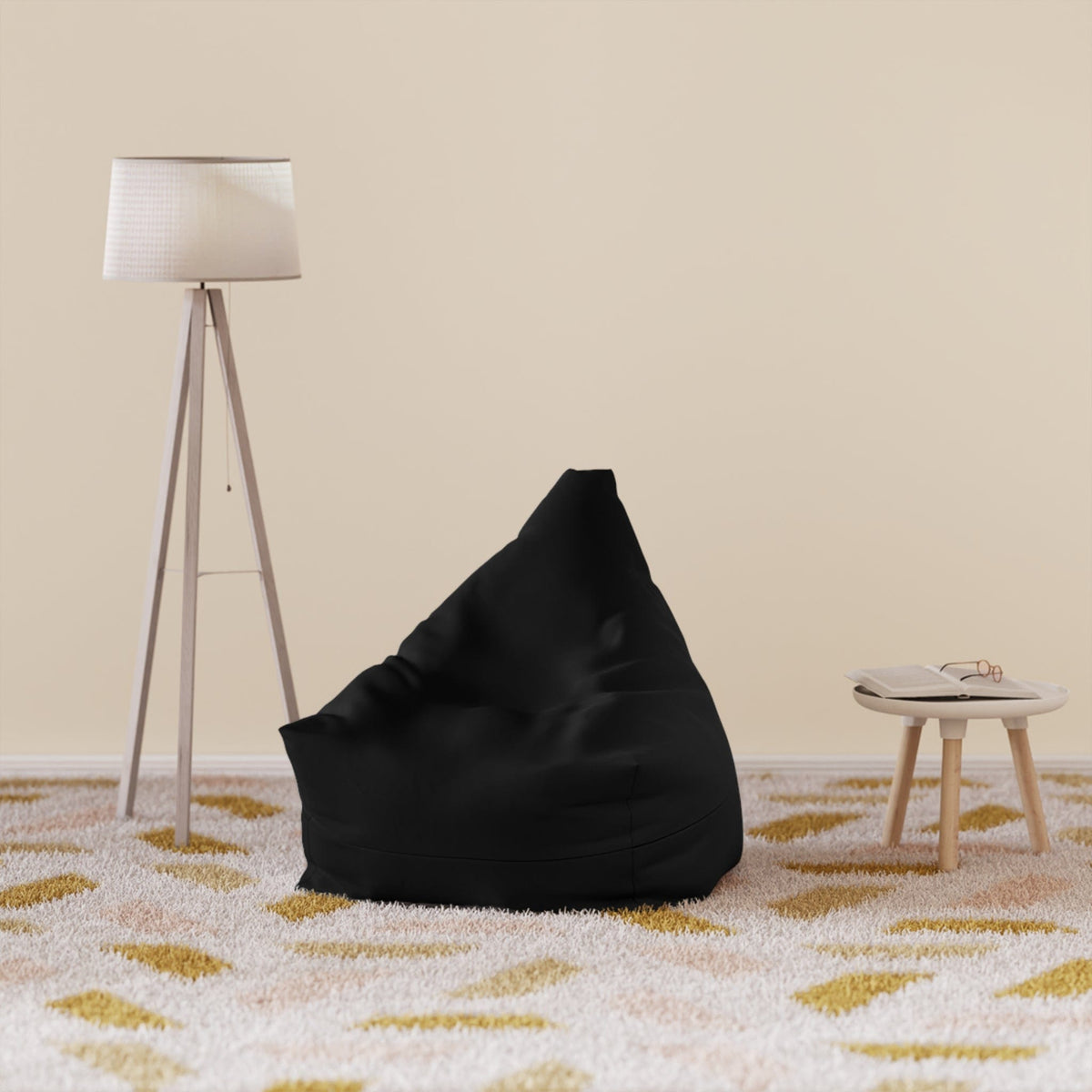 Pouf Poire Noir 27" × 30" × 25" / Without insert