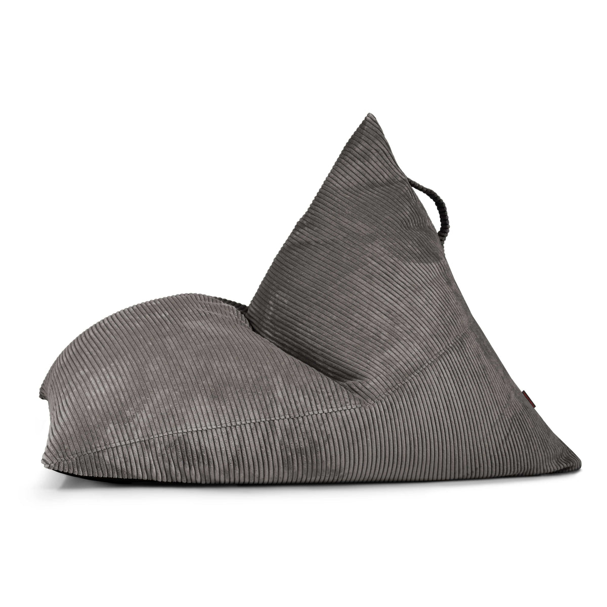 Pouf Poire velours côtelé Gris Anthracite Beaumont Concept