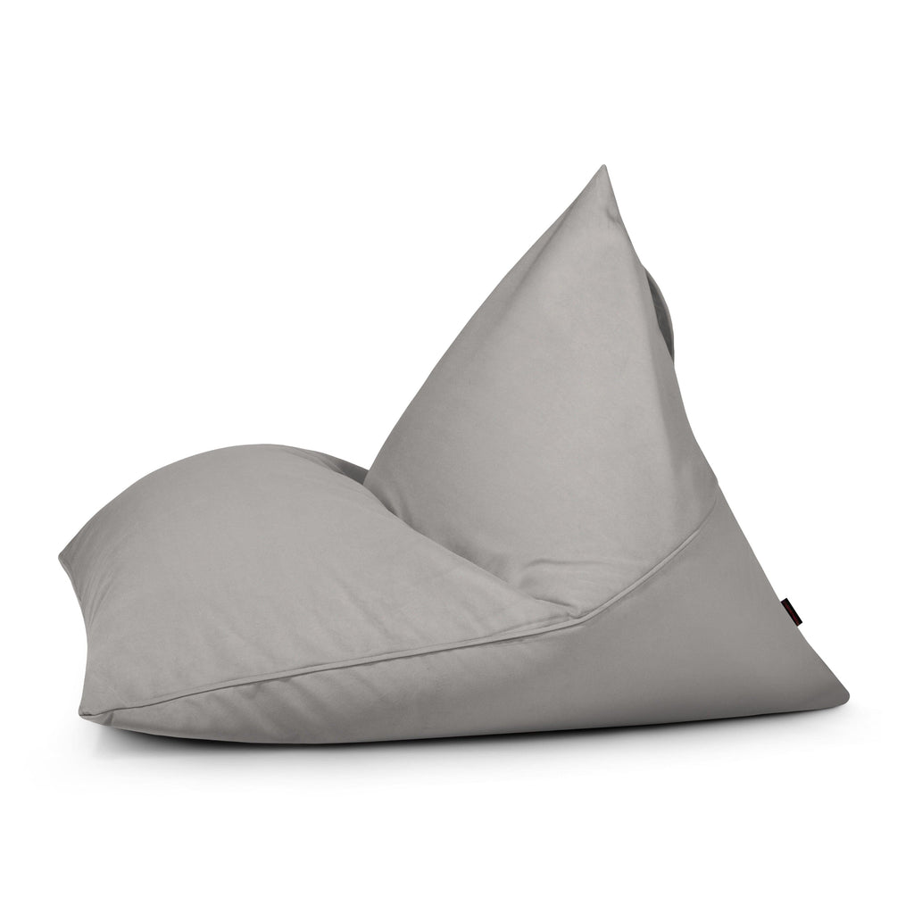 Pouf Poire velours Gris Perle Beaumont Concept