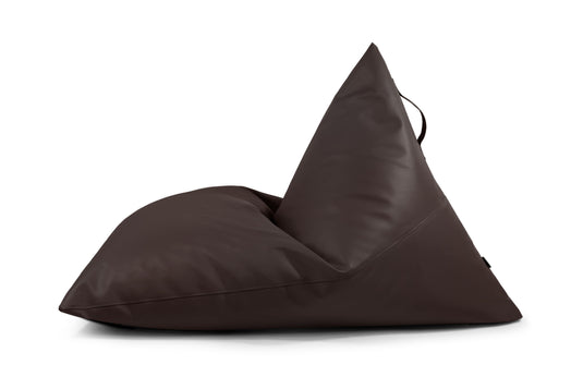 Pouf Poire XXL cuir Marron Chocolat Beaumont Concept