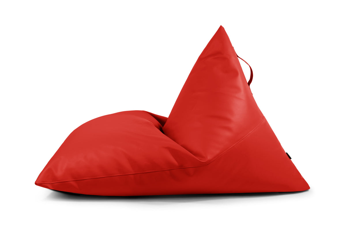Pouf Poire XXL cuir Rouge Garance Beaumont Concept