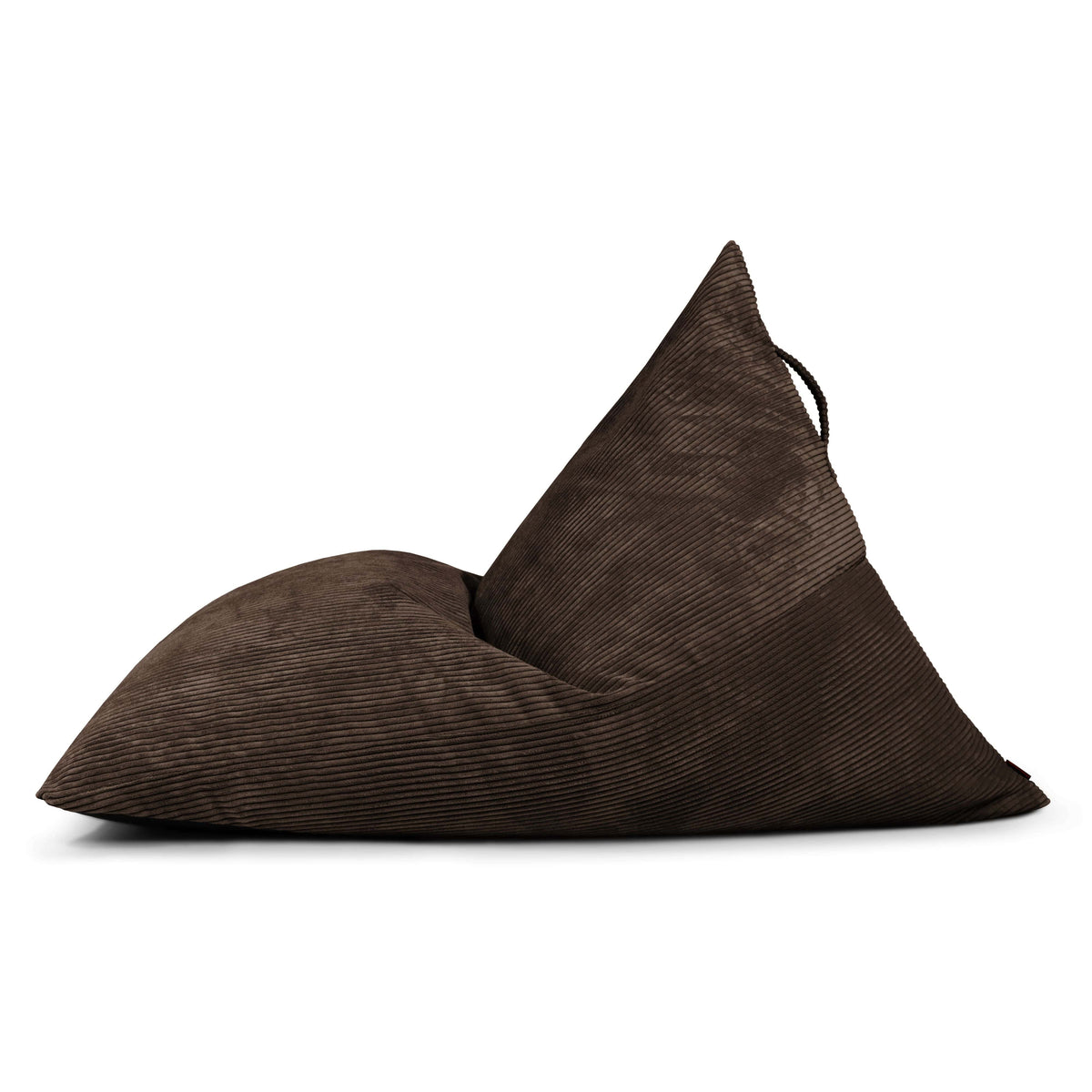 Pouf Poire XXL en velours cotelé Marron Chocolat Beaumont Concept