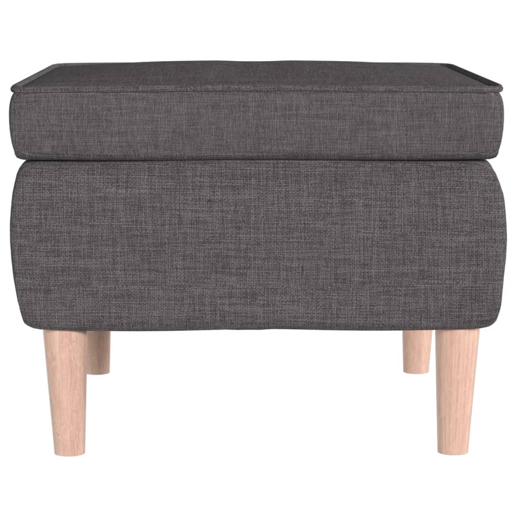 Pouf Rectangulaire Sur Pied Gris Anthracite