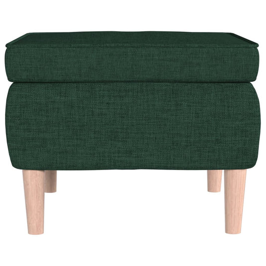 Pouf Rectangulaire Sur Pied Vert Forêt