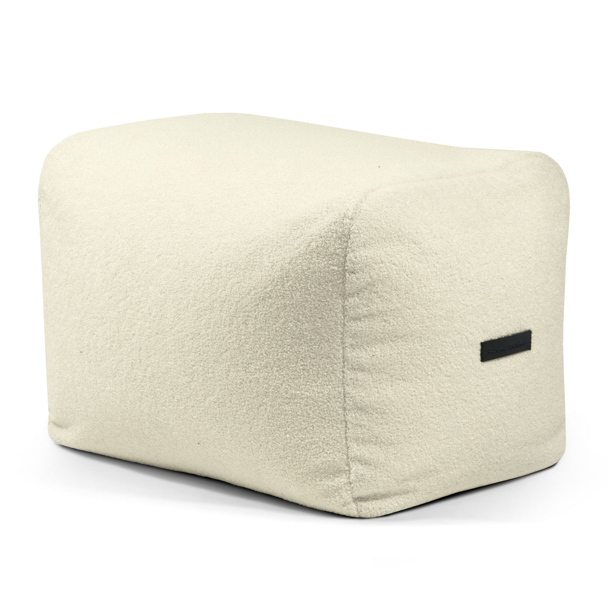 Pouf Repose Pied Bouclette Blanc Cassé Pouf Français