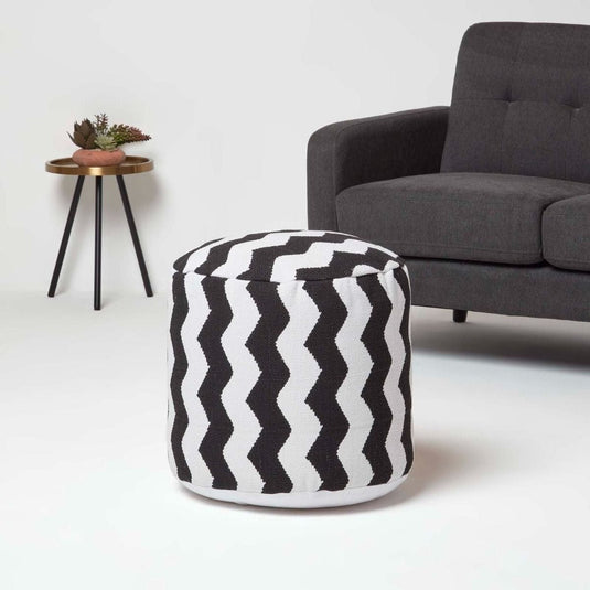 Pouf Rond Chevron