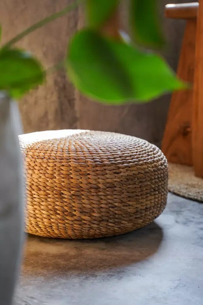 Pouf Rond en Jacinthe