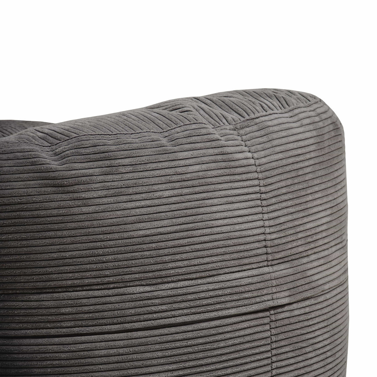 Pouf Rond en Velours Côtelé