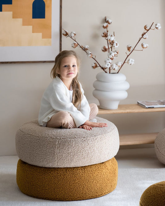 Pouf Rond Enfant - Moutarde