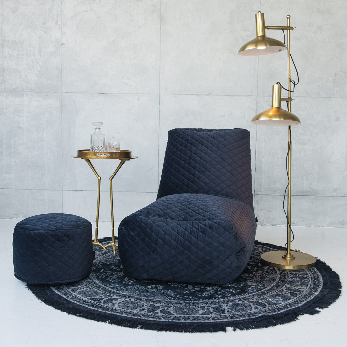 Pouf Rond Velours Royal Pouf Français