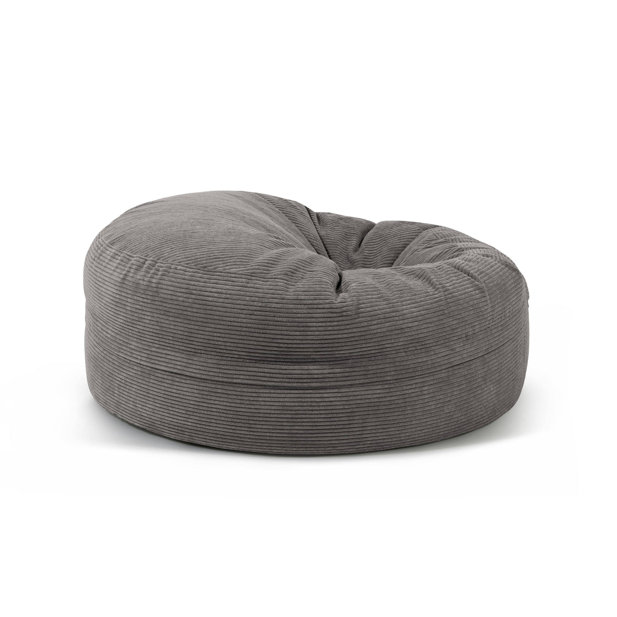 Pouf Rond XXL en Velours Côtelé