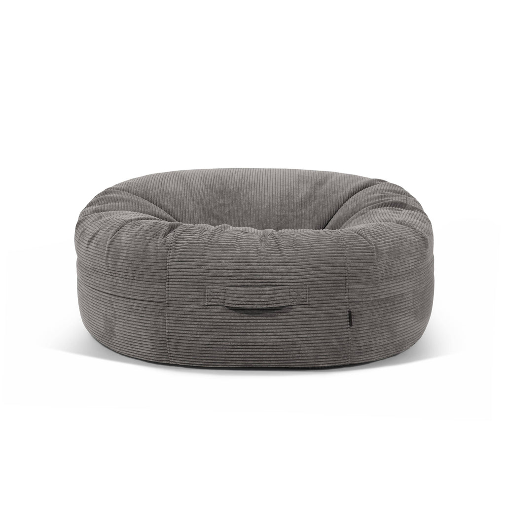 Pouf Rond XXL en Velours Côtelé
