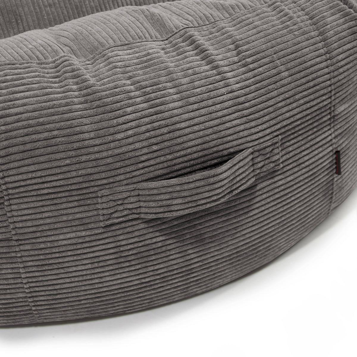 Pouf Rond XXL en Velours Côtelé