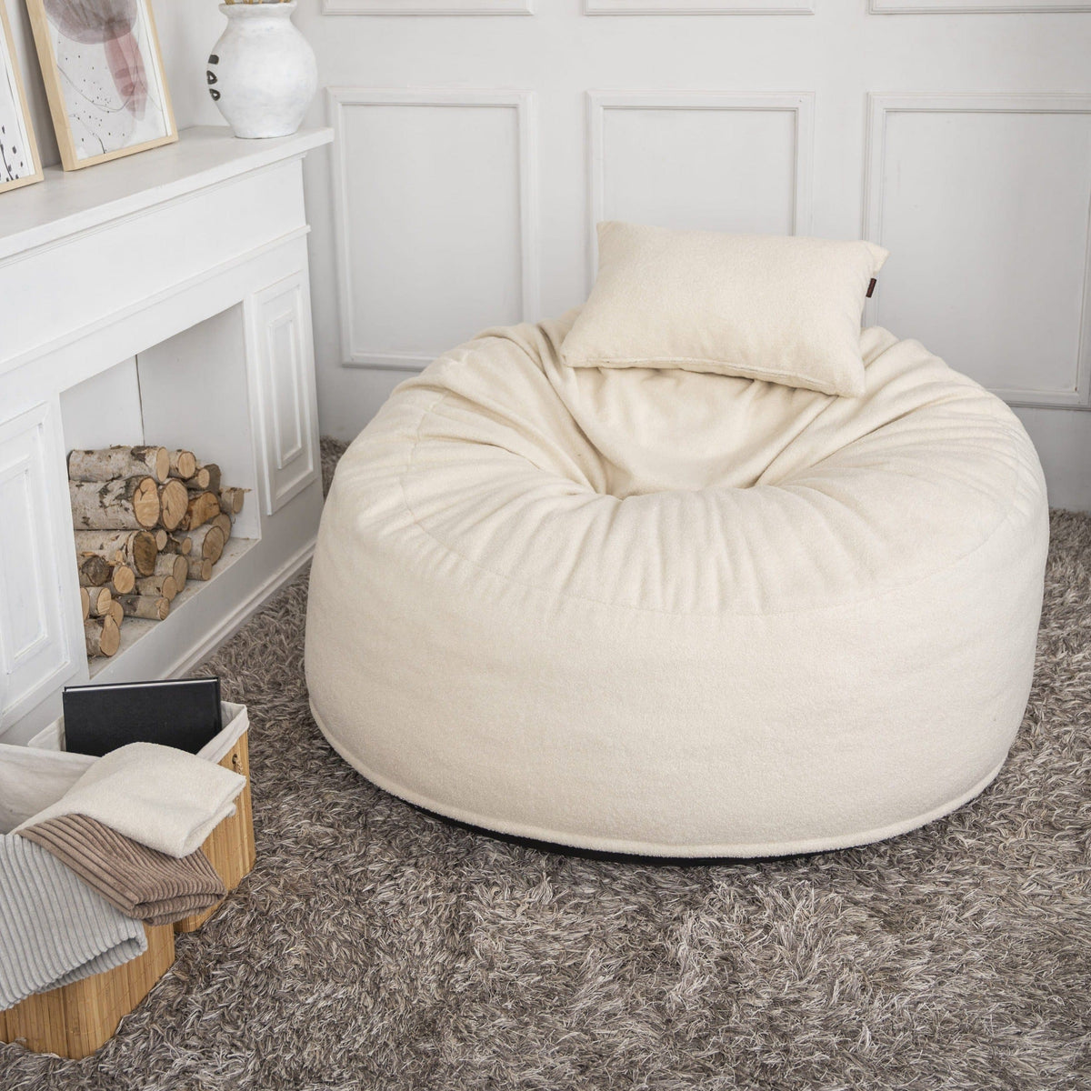 Pouf Salon XXL Mouton Pouf Français