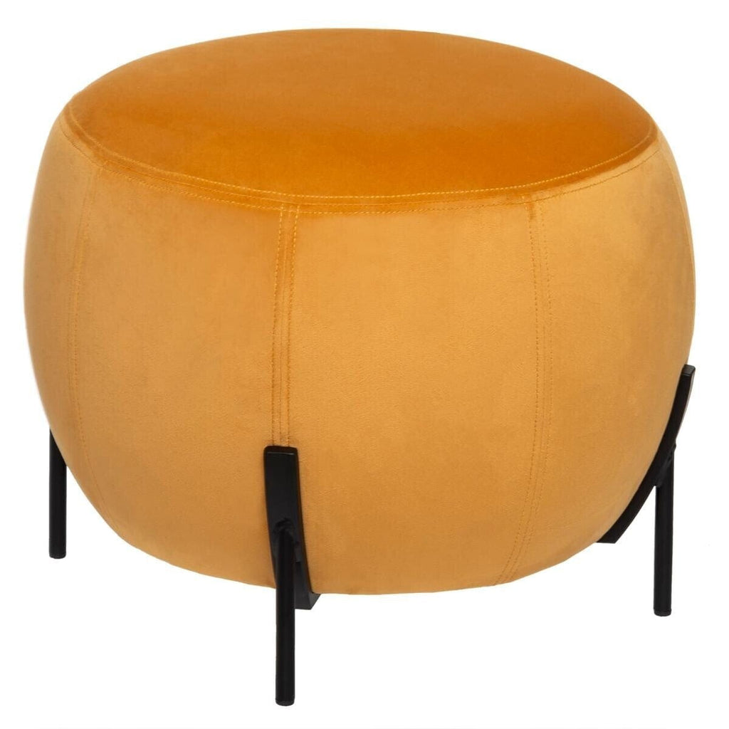 Pouf sur Pieds Jaune Moutarde