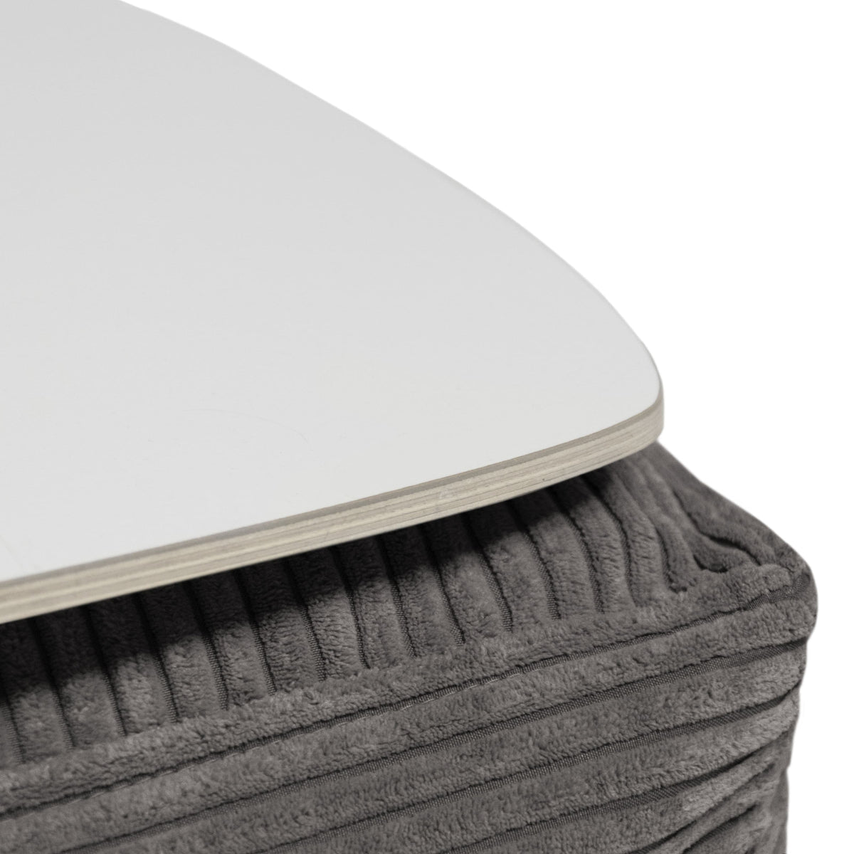 Pouf Table Basse en Velours Côtelé