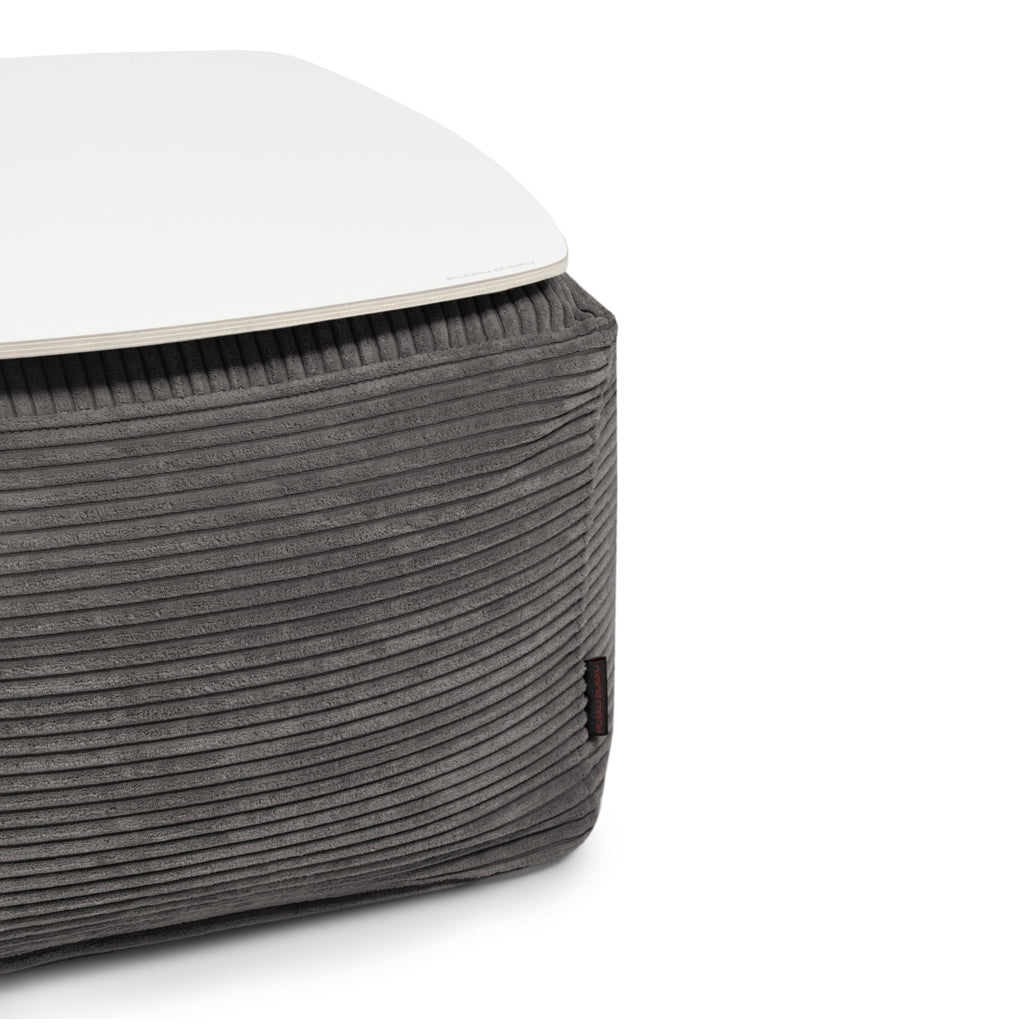 Pouf Table Basse en Velours Côtelé