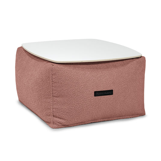 Pouf Table Basse Mouton Rose Taupe