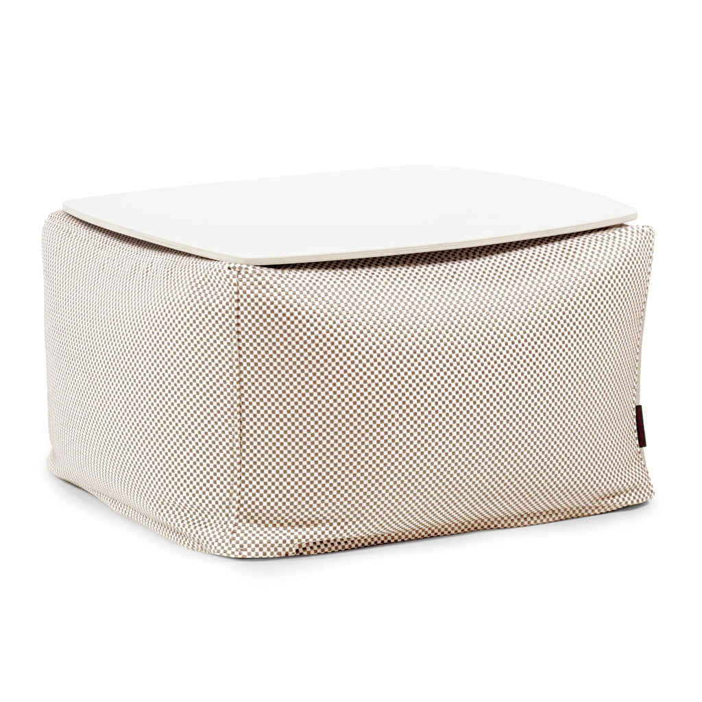 Pouf Table Basse Piscine Beige Crème