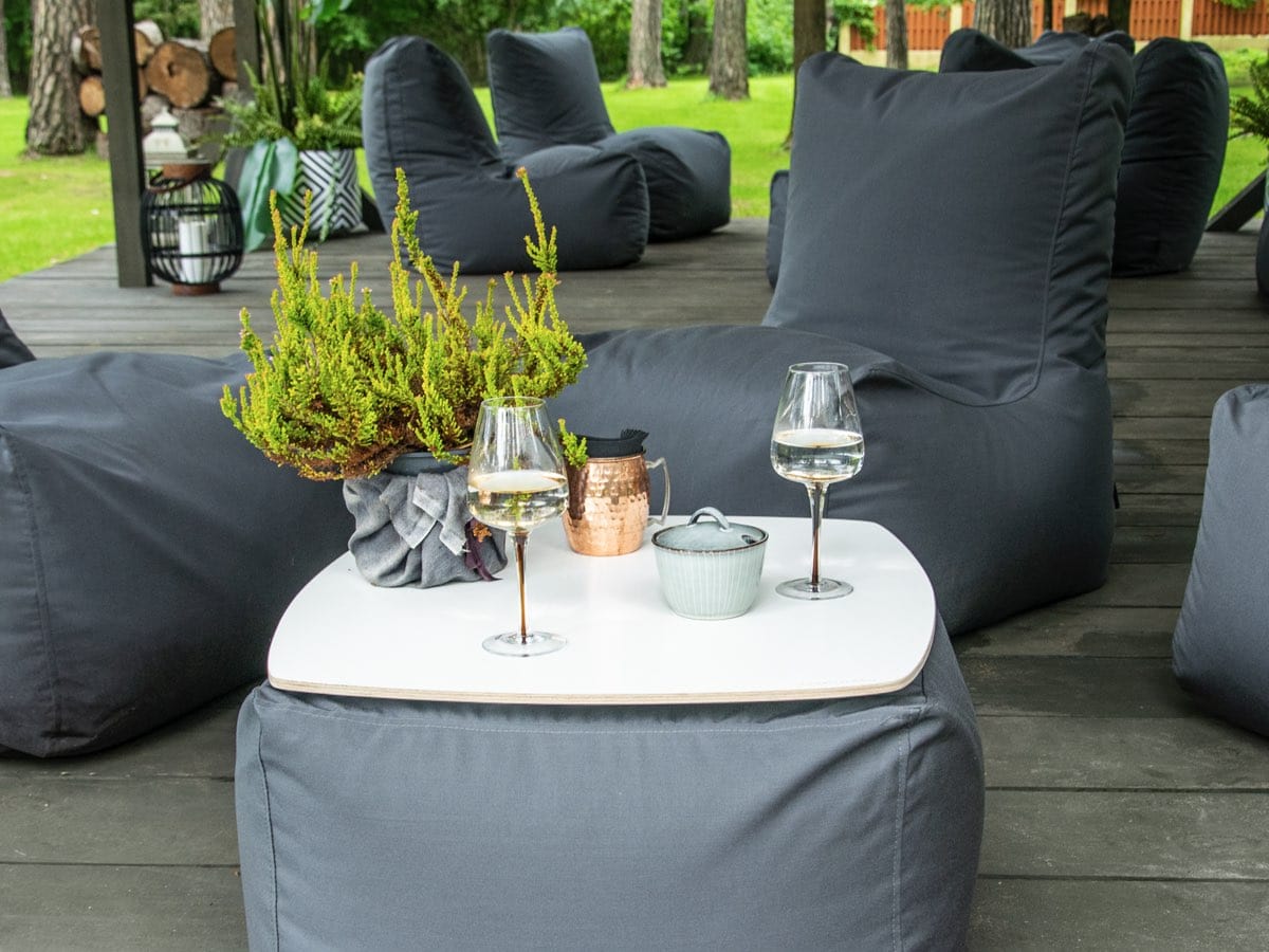 Pouf Table Basse Cuir