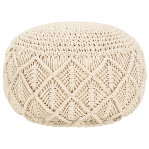 Pouf Tressé en Coton Macramé Pouf Tressé Pouf Français