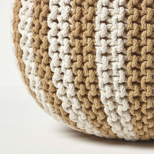 Pouf Tricot Grosse Maille