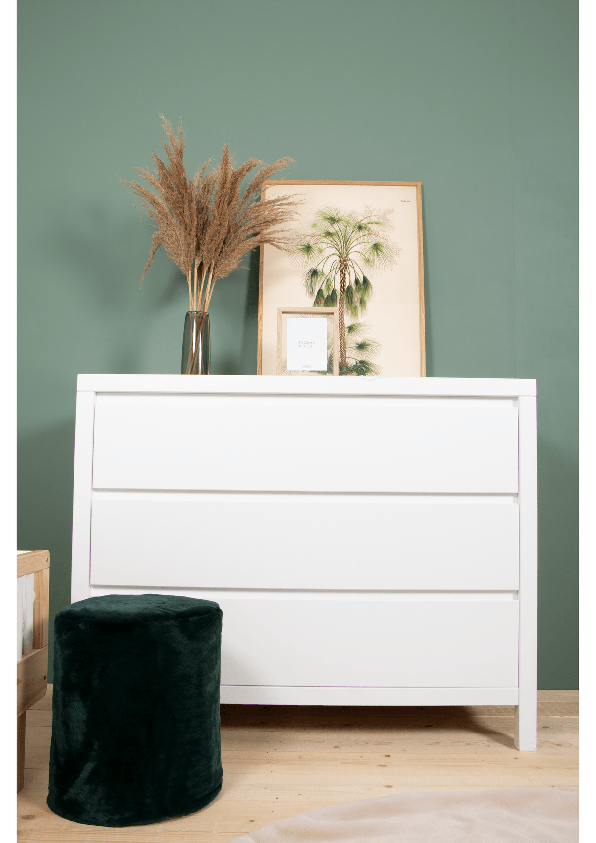 Pouf Velours Vert
