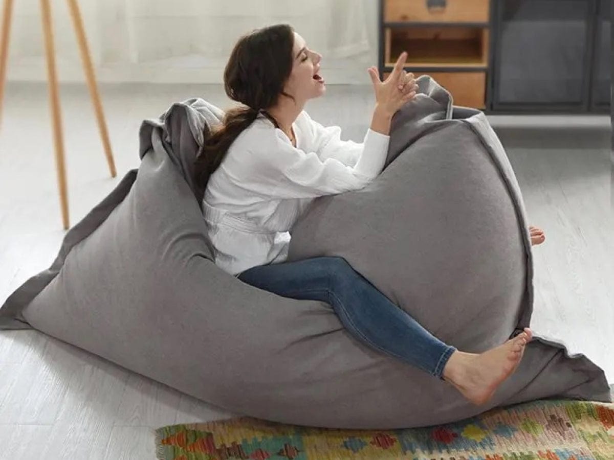 Pouf XXL Gris