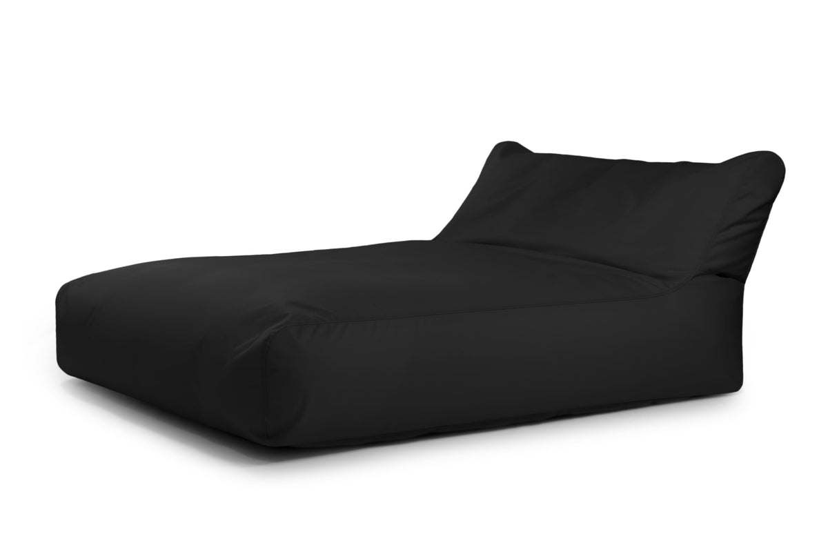 Sunbed pour Éxterieur Noir Profond