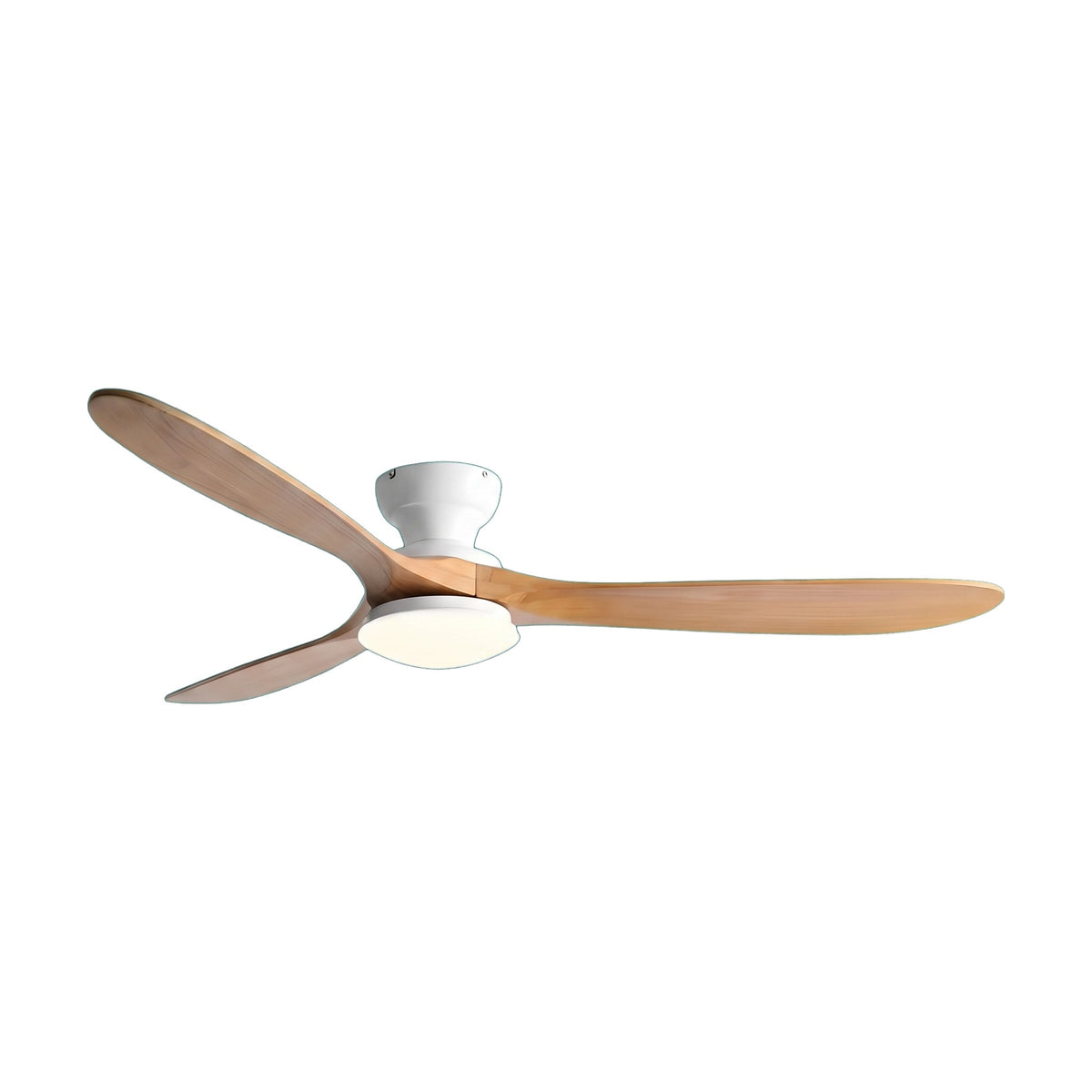 Ventilateur de Plafond en Bois Massif Silencieux Haut de Gamme Avec Lumière LED, Télécommande et Réversible Été/Hiver - Sylvane