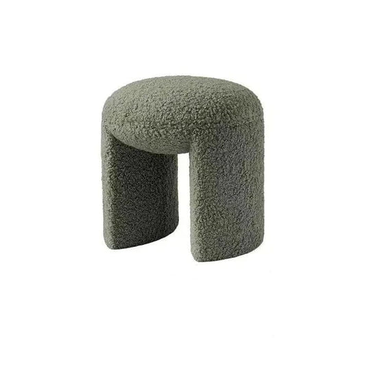 Tabouret Pouf Design Vert Sauge