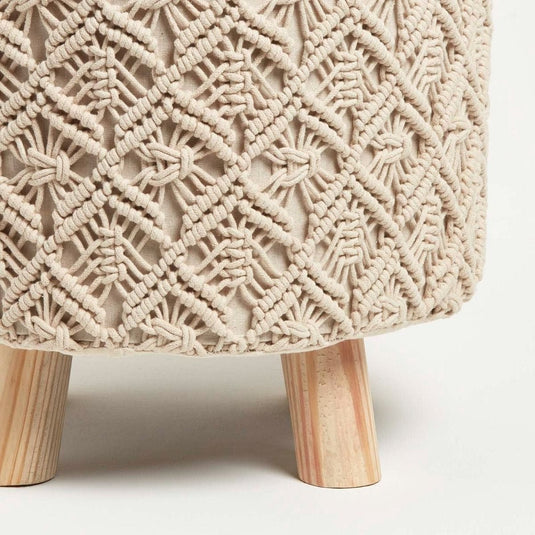 Tabouret Pouf Macrame