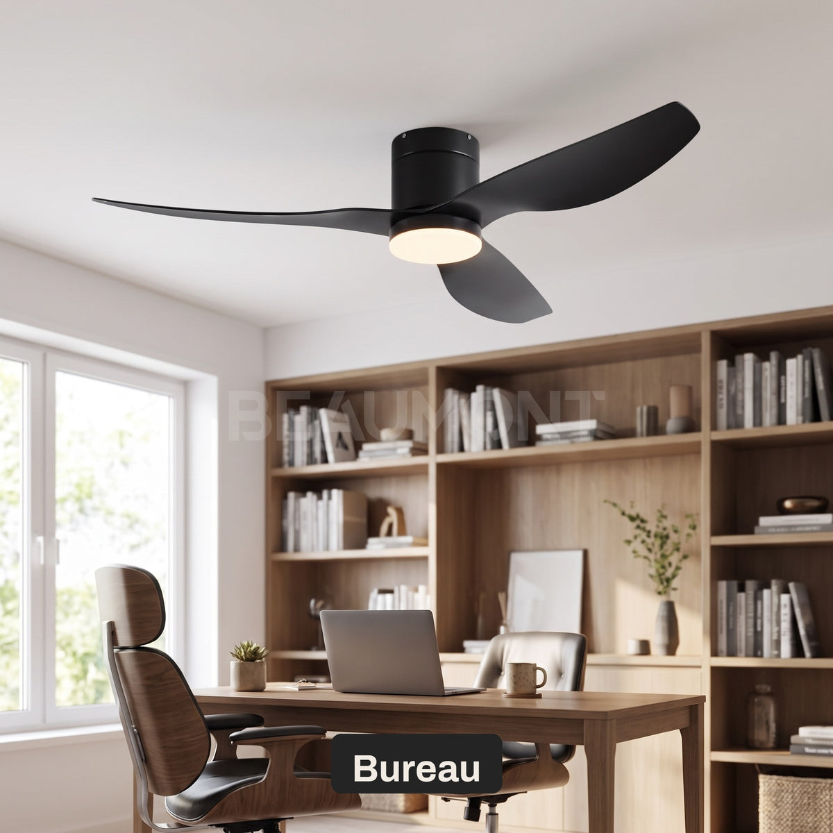 Ventilateur Plafond Silencieux Ultra-Plat avec Moteur DC – Diamètre 106 cm / 132 cm