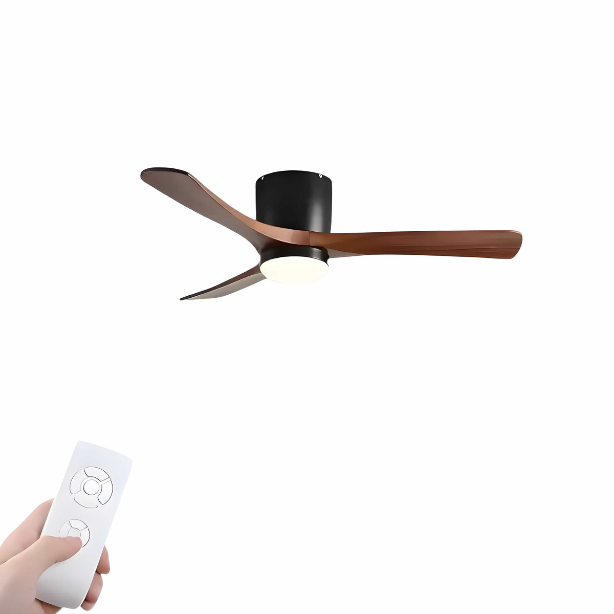 Ventilateur de Plafond en Bois avec LED Intégrée