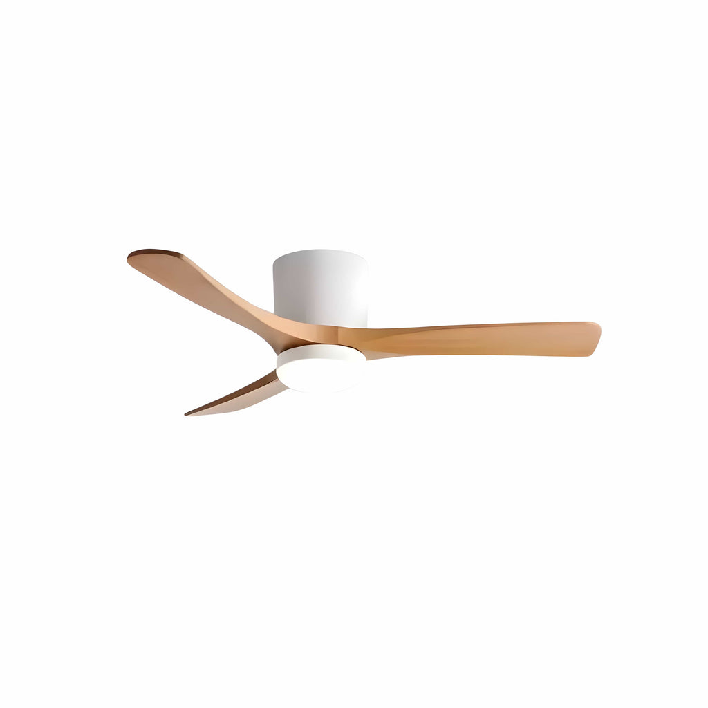 Ventilateur de Plafond en Bois avec LED Intégrée Effet bois clair / ∅ 36 cm x H 31 cm