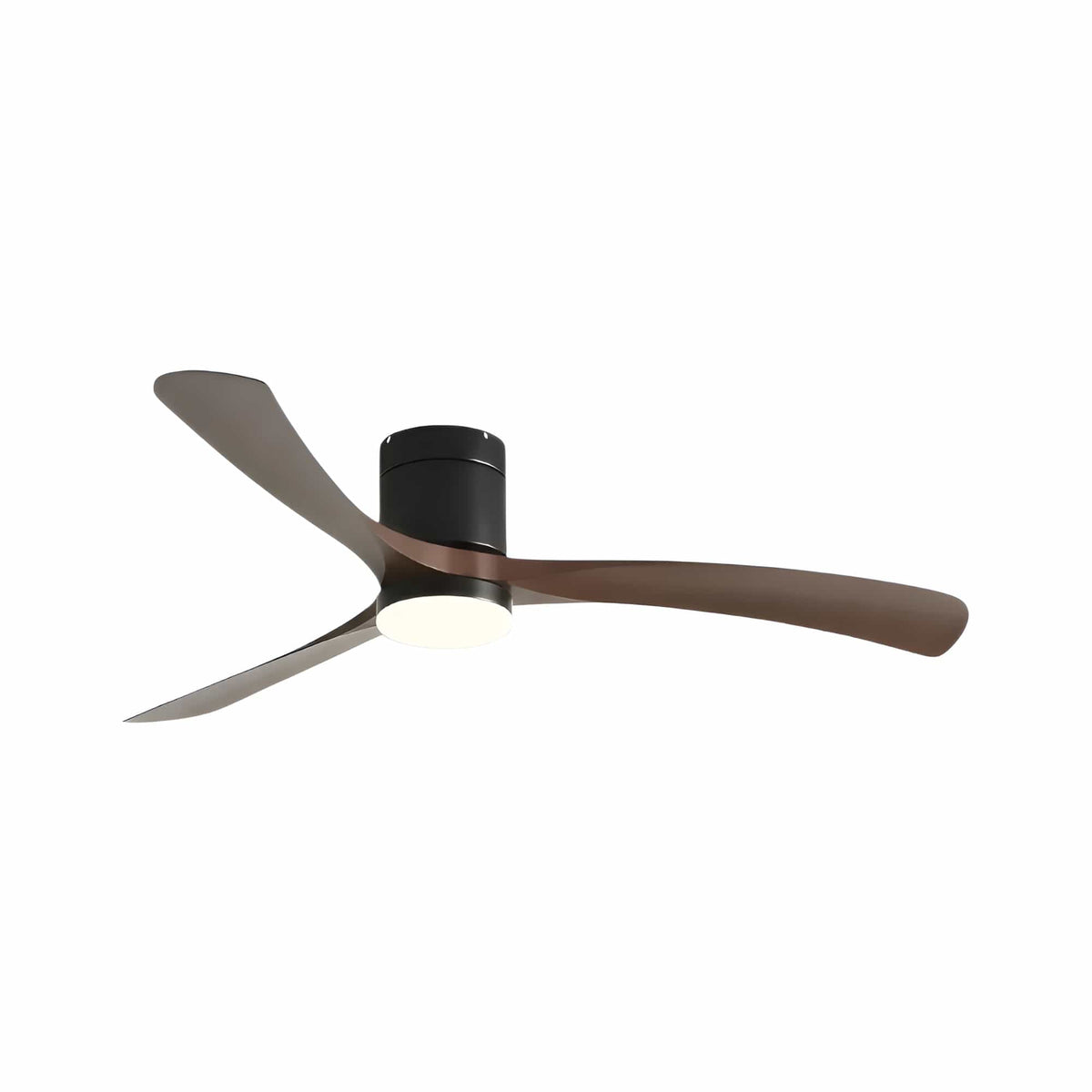 Ventilateur de Plafond LED avec Télécommande et Moteur DC Finition bois noyer noir / Ø 96.5 cm x H 27.4 cm