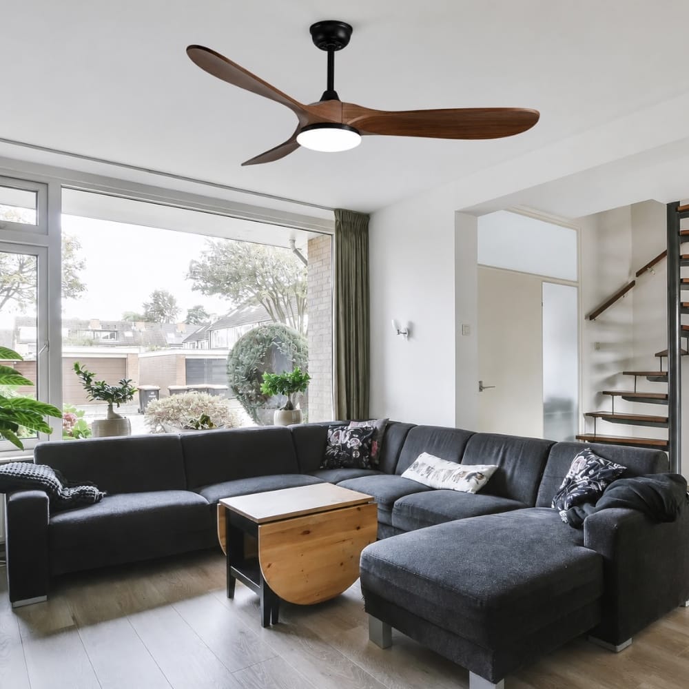 Ventilateur de plafond Maverick avec éclairage, télécommande et moteur DC