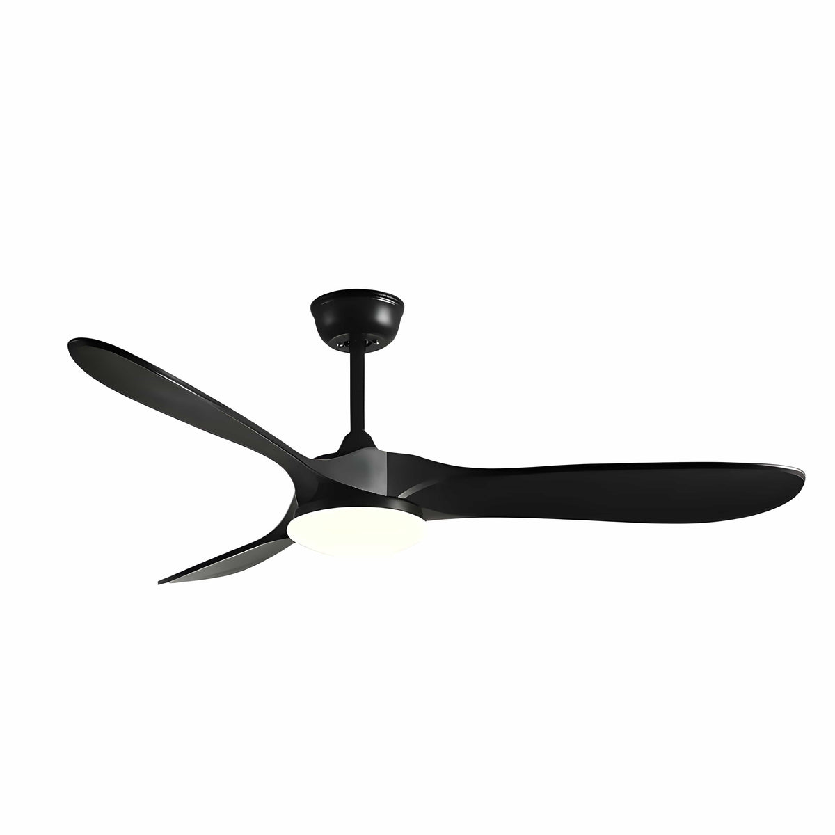 Ventilateur de plafond Maverick avec éclairage, télécommande et moteur DC ∅ 92 cm x H 25 cm / Noir