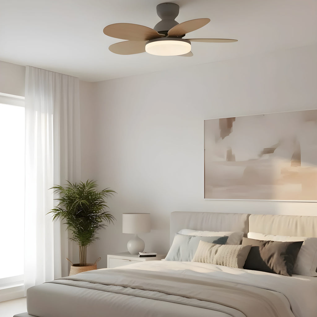 Ventilateur de Plafond Moderne avec LED Intégrée et Télécommande