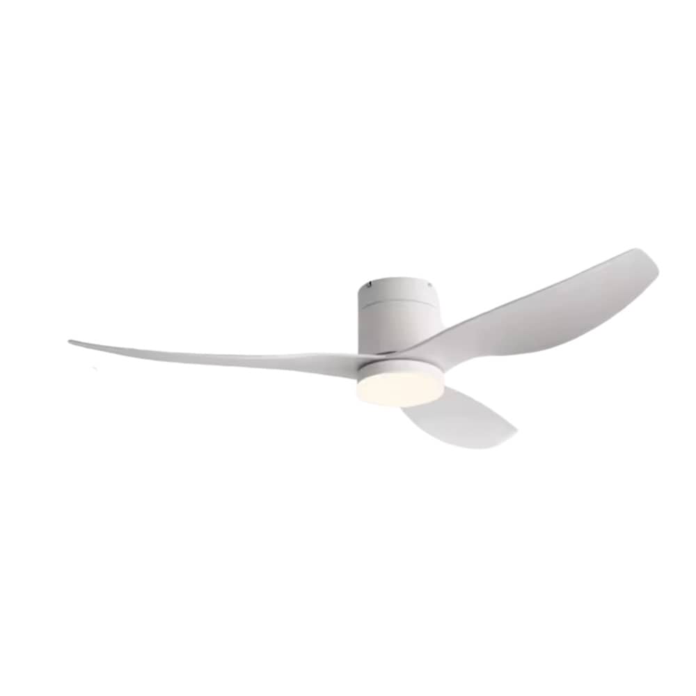 Ventilateur Plafond Silencieux Moteur DC Ultra-Plat  – Diamètre 114 cm / 132 cm 114 cm (Pièce de 10 m² à 20 m²) / Blanc Pur + LED