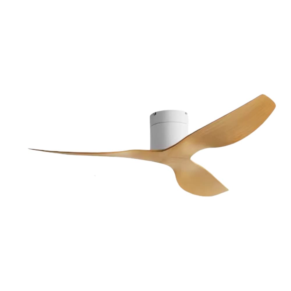 Ventilateur Plafond Silencieux Moteur DC Ultra-Plat  – Diamètre 114 cm / 132 cm 114 cm (Pièce de 10 m² à 20 m²) / Bois Blanc