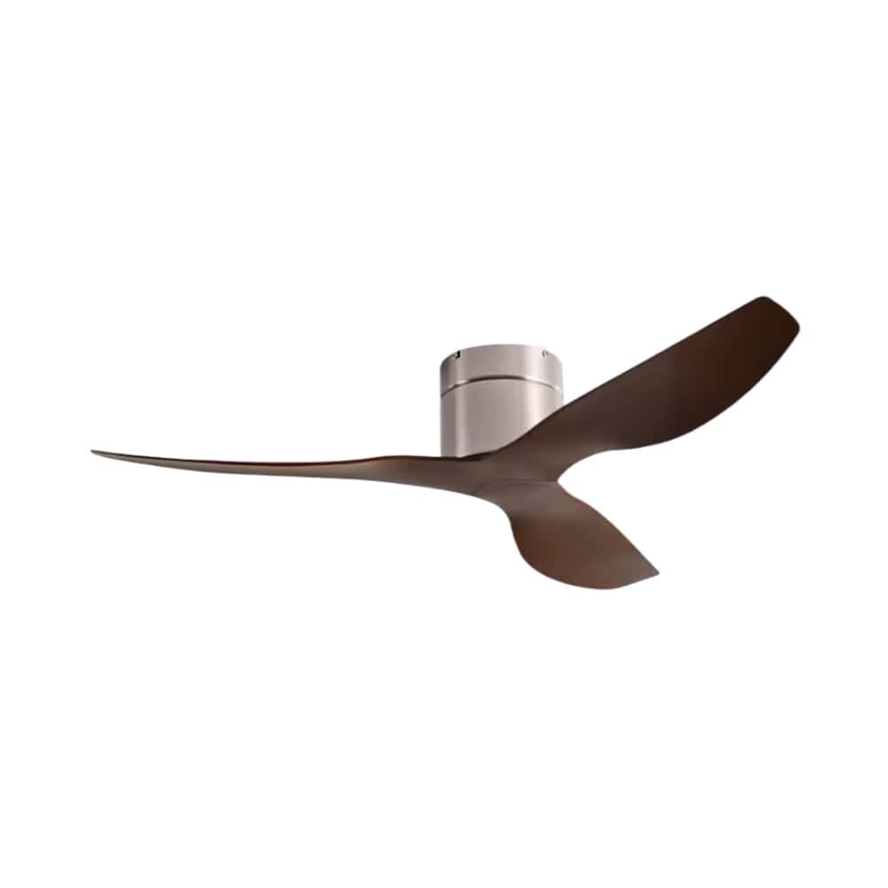 Ventilateur Plafond Silencieux Moteur DC Ultra-Plat  – Diamètre 114 cm / 132 cm 114 cm (Pièce de 10 m² à 20 m²) / Noyer & Sable